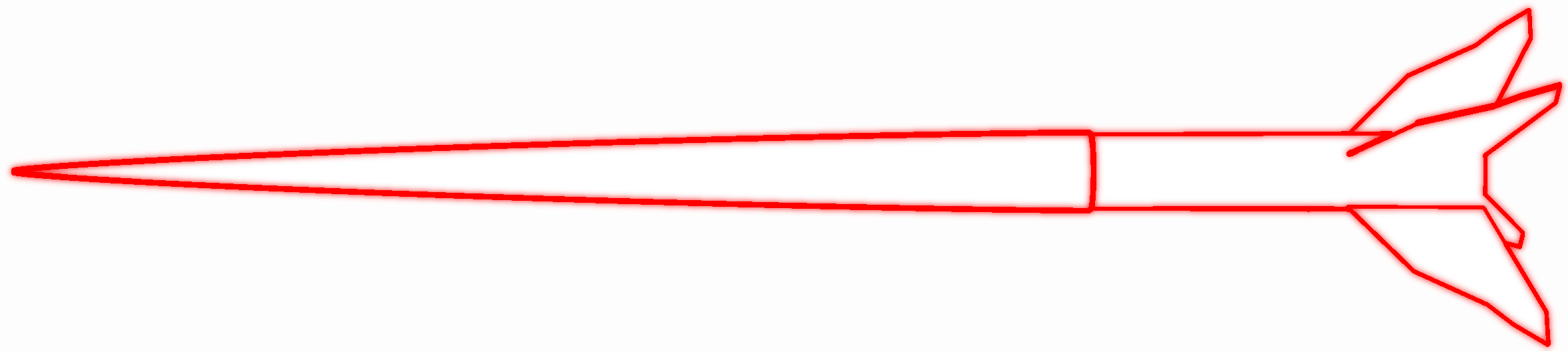 Vader Supersonic Rocket Wireframe